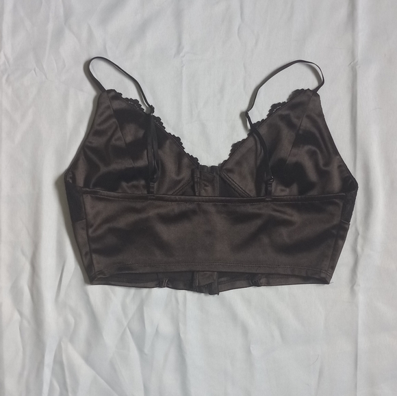 Hesperus black satin and lace top - Picture 2 of 3